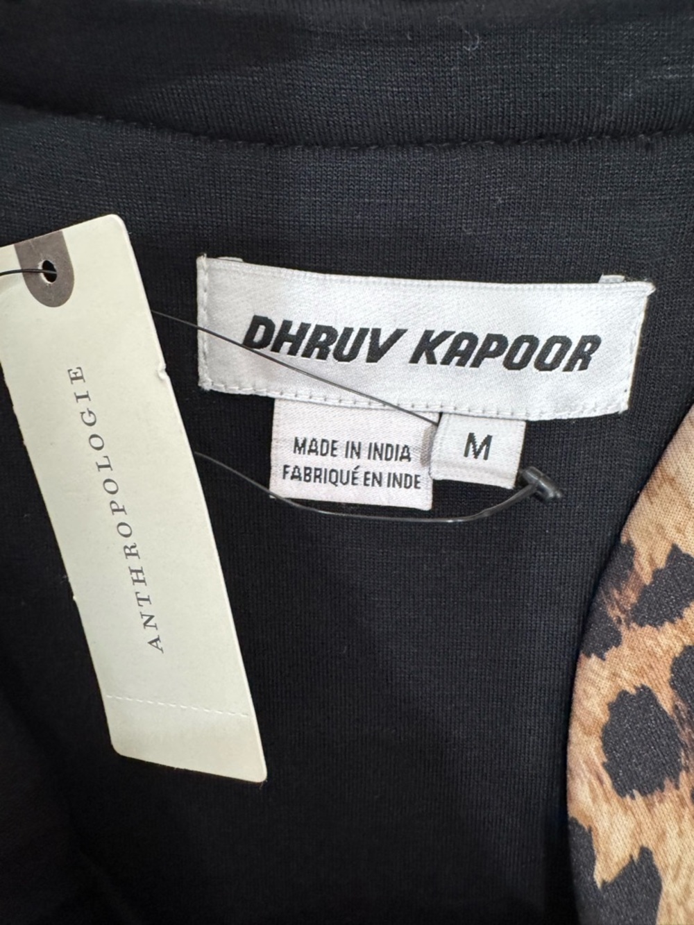 NWT Anthropologie Dhruv Kapoor Leopard Mini Dress Women's Medium Cocktail - Picture 10 of 16
